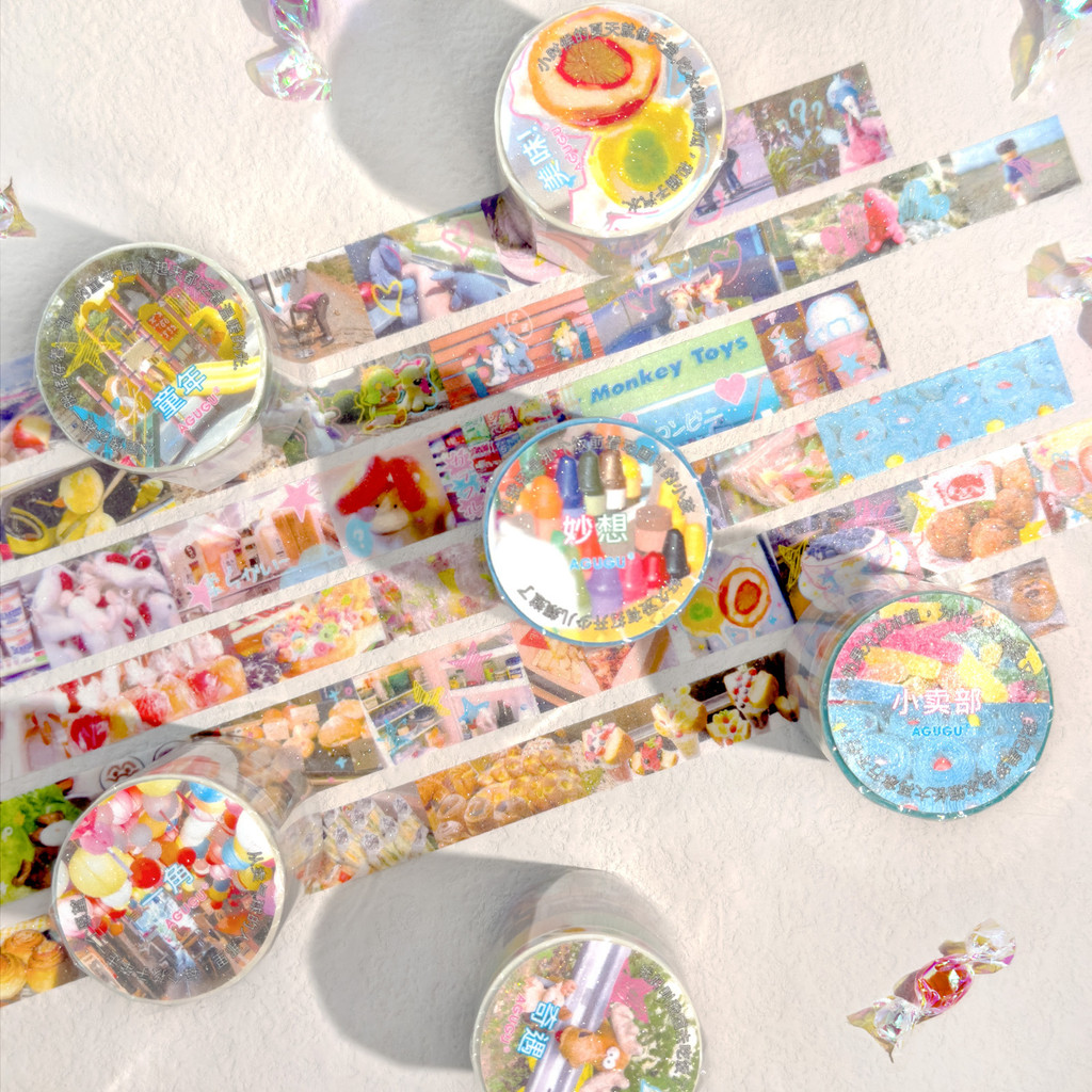ไดลี่|Retro กระพริบเทปทรายชุดสติกเกอร์ภาพโบราณสไตล์โบราณคู่มือ diy ตกแต่งภูมิทัศน์ Collage คู่มือสติกเกอร์เทป