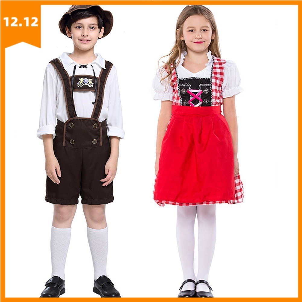 เด็กหญิงเยอรมัน Bavarian Oktoberfest เครื่องแต่งกายชุดสำหรับปาร์ตี้ฮาโลวีนคอสเพลย์เทศกาลเบียร์ Dress Up