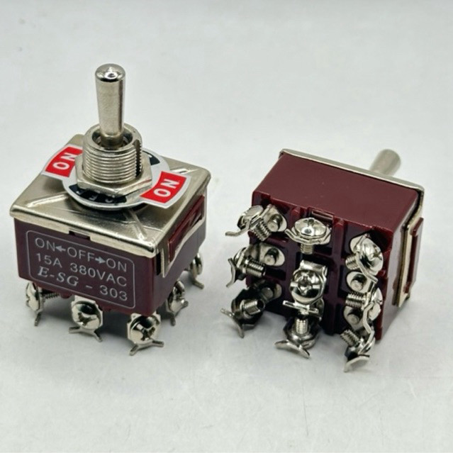ใหม่ TOGGLE SWITCH สวิตช์โยก 9ขา 3ทาง ON-OFF-ON พร้อมส่ง เกรด A สวิตช์คุณภาพสูง