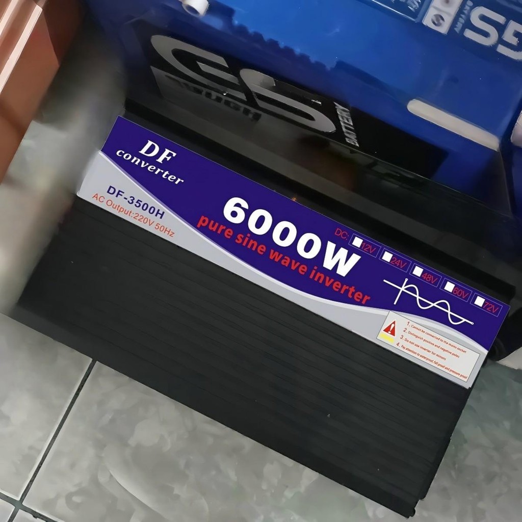 DF6000W อินเวอร์เตอร์  พร้อมส่ง คลื่นเพรียวซายเวฟของอินเวอร์เตอร์