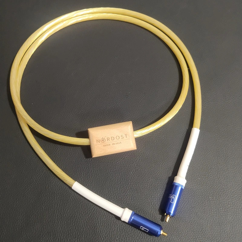 คุณภาพสูงยี่ห้อใหม่ Hi-End Nordost ODIN 2 สายทอง Audiophile 75 Ohm RCA Digital Coaxial Cable HiFi AES/EBU line 1 pcs