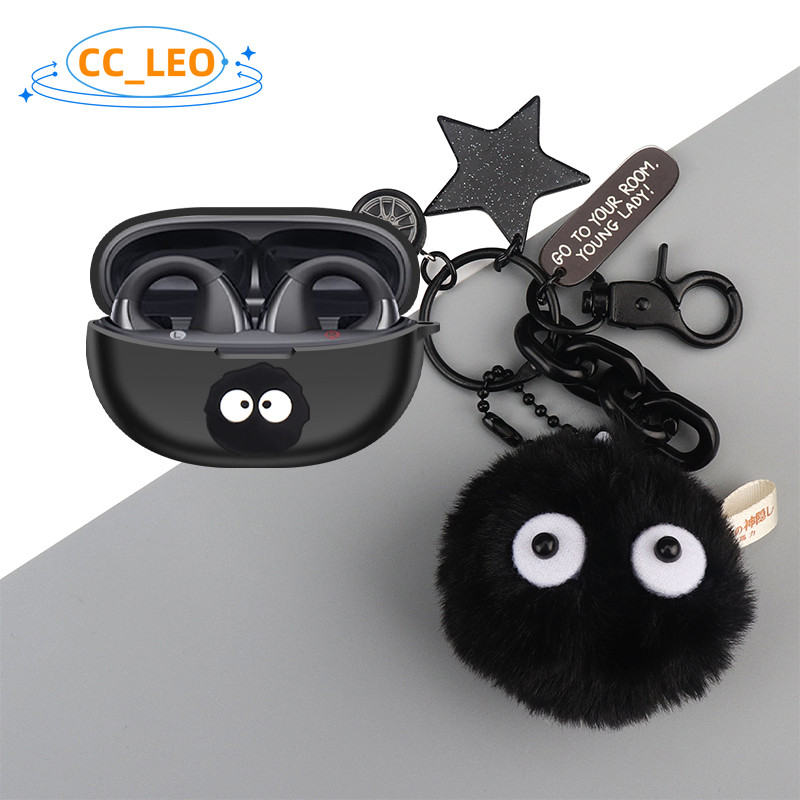 for QCY Crossky C30 Case Cartoon Bear Keychain Pendant Suitable for QCY C30 Silicone Soft Case Cute 