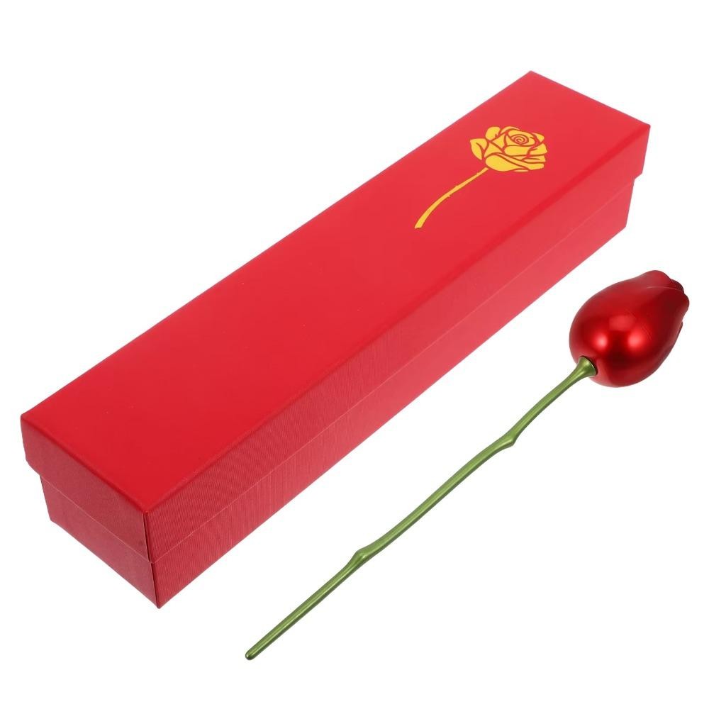 ประกายไฟ กล่องแหวนดอกกุหลาบจําลองกล่องเก็บเครื่องประดับสีแดงโรแมนติกบรรจุภัณฑ์จี้กํามะหยี่ทนทานกล่องแสดงของขวัญแบบพกพาวันแม่ - รูปที่ 4