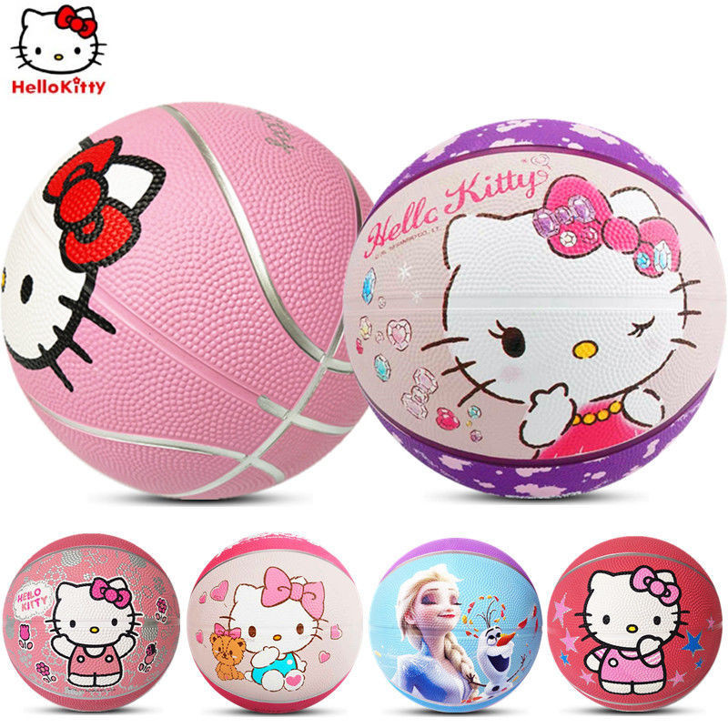 ลูกบอลเด็กอนุบาลชายเบอร์5 1206 Hello Kitty การ์ตูนสาวของเล่นลูกบอลตบลูกบอลเบอร์3บาสเก็ตบอลน่ารักสีชม