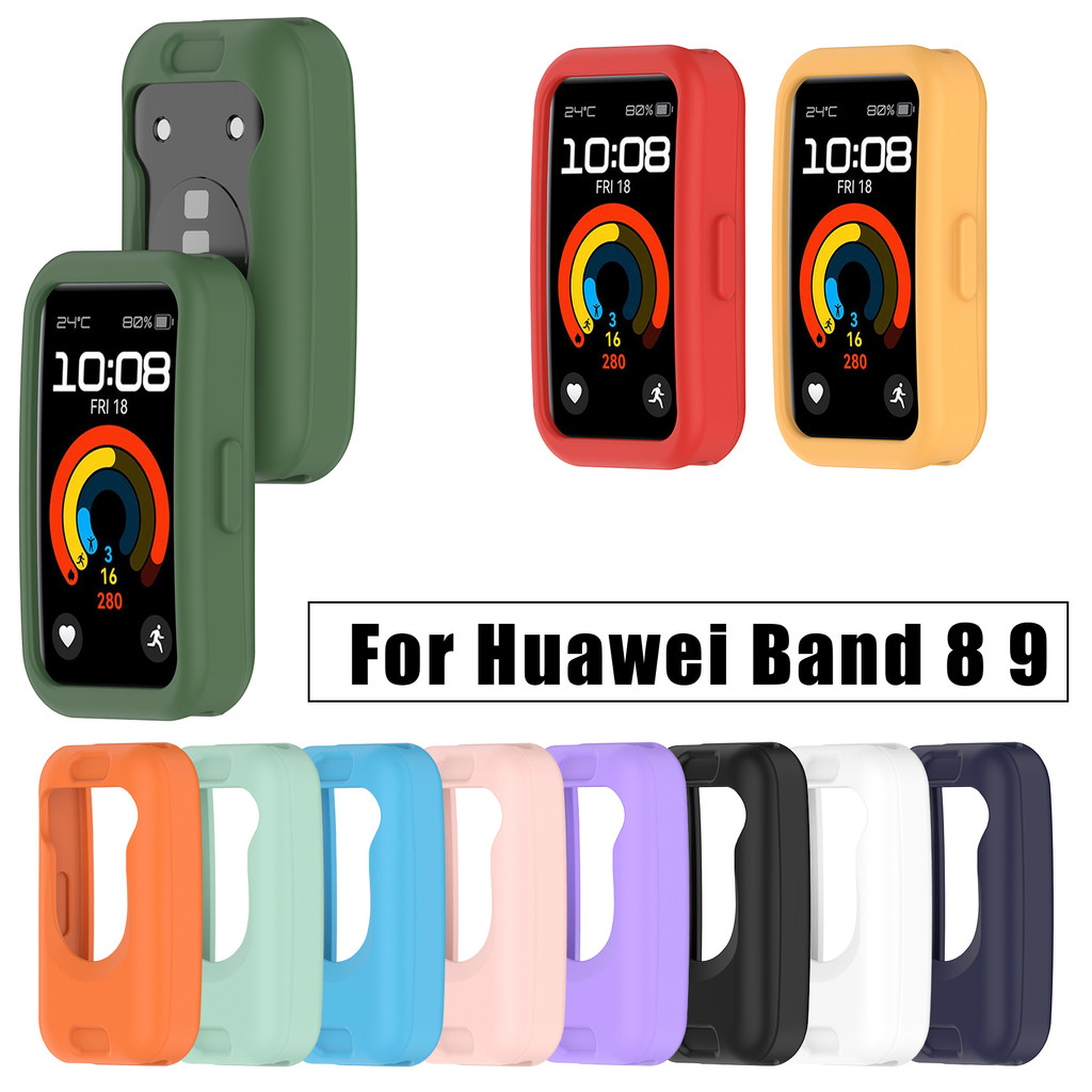 เคส TPU แบบนุ่มสําหรับ Huawei band 8 9 10 NFC Candy Color Slim ตัวป้องกันหน้าจอสมาร์ทวอทช์