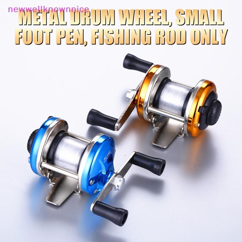 Newwellknownnice โลหะกลอง Reelsmall เท้าปากกาตกปลา Rod สายตกปลาพิเศษ Reelice ตกปลา Reel ซ้ายและขวามือม้วน TH