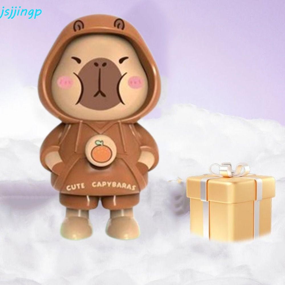 Jsjjingpพวงกุญแจตุ๊กตาการ์ตูน,พร้อมพวงกุญแจพลาสติก Capibala จี้เปลี่ยนใบหน้า,ของเล่นสไตล์จีนมินิงานฝีมือ ทําเอง ใบหน้าเปลี่ยนของเล่นเพื่อนของขวัญวัน