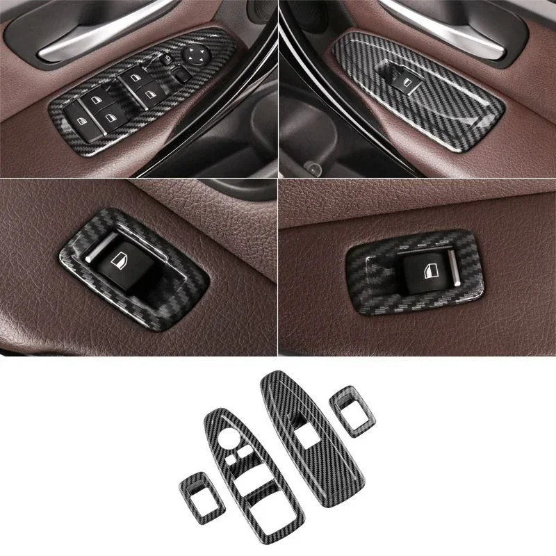 กระจกหน้าต่างปุ่มยกตกแต่งแผงตกแต่งสําหรับ BMW 3 4 Series 3GT F30 F31 F32 F34 F36