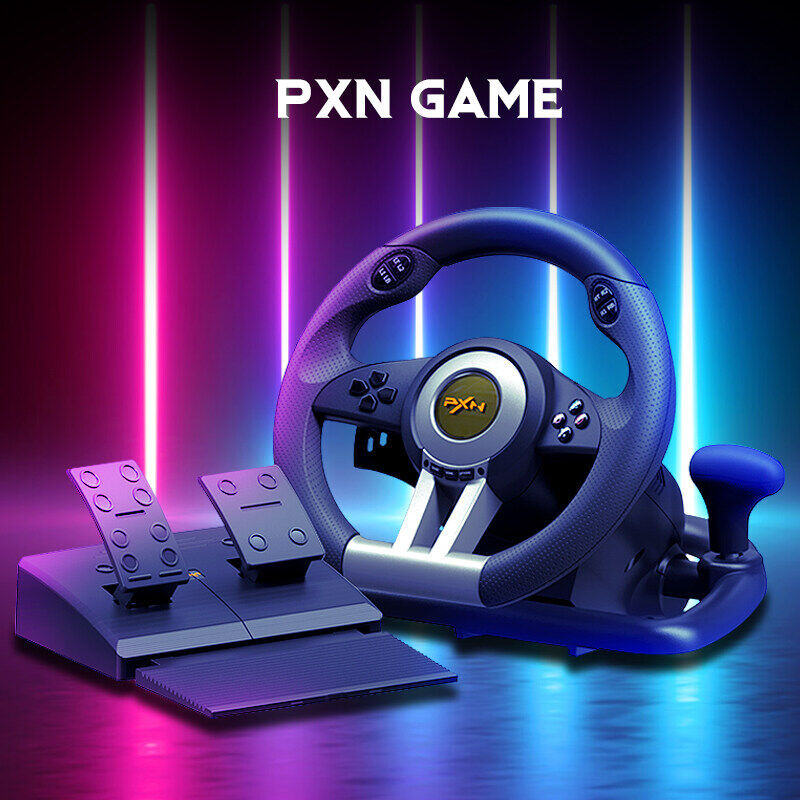 PXN V3 Racing Game Steering Wheel With Pedals For PC, PS4 ,PS3 , Nintendo Switch, XBOX ONE, Xbox Ser