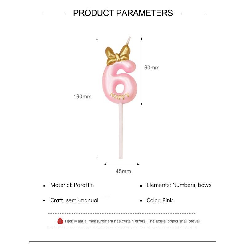 เทียนโบว์ตัวเลข 0-9 เหมาะสำหรับงานวันเกิดของเด็ก ตกแต่งเค้ก เทียนวันเกิด และเทียนวันครบรอบ - รูปที่ 6