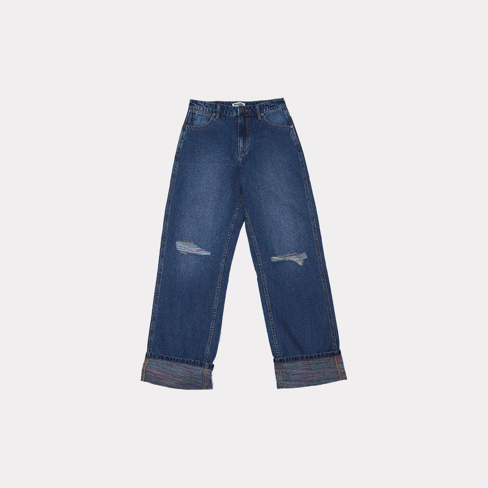 WRANGLER กางเกงยีนส์ผู้หญิง คอลเลคชั่น Wrangler For All เอวกลาง ทรงตรง ทรง Sunset รุ่น WR S524WSUNN53 สียีนส์กลาง
