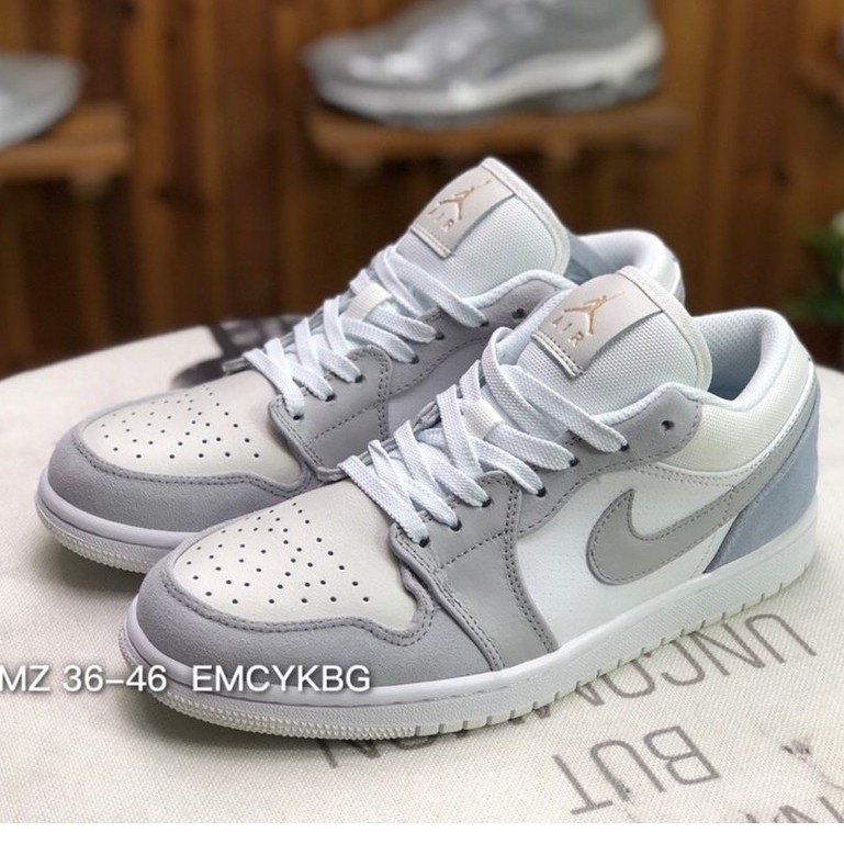 Nike Air Jordan 1 Low Paris white/sky GRAY unisex @ China