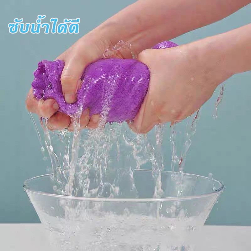 Tesco ผ้าขนหนูผืนเล็ก เช็ดโต๊ะ ผ้าล้างจาน เนื้อนาโน ผ้าเช็ดทำความสะอาดอเนกประสงค์ - รูปที่ 5