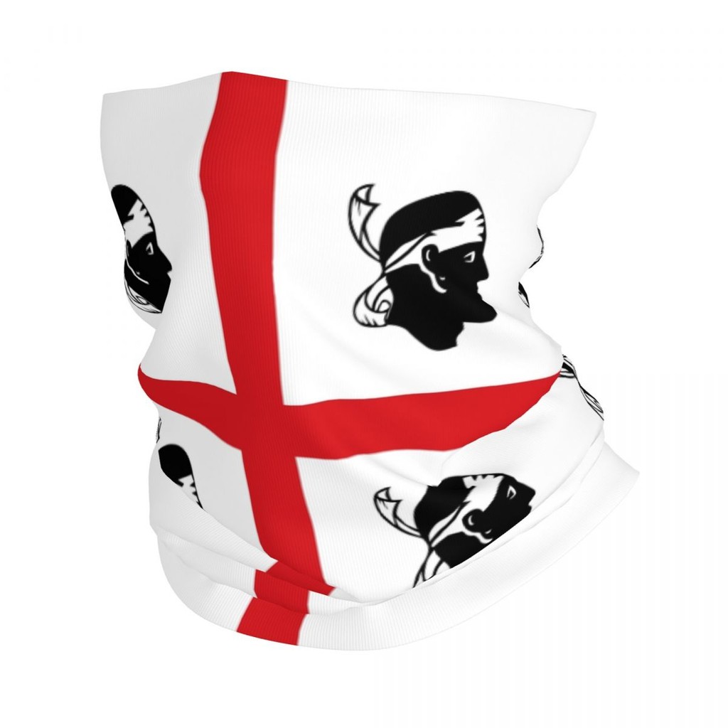 Custom Flag Of Sardinia Bandana คอ Gaiter สําหรับเดินป่าวิ่งผู้ชายผู้หญิงผ้าพันคออิตาลี Sardegna สี่