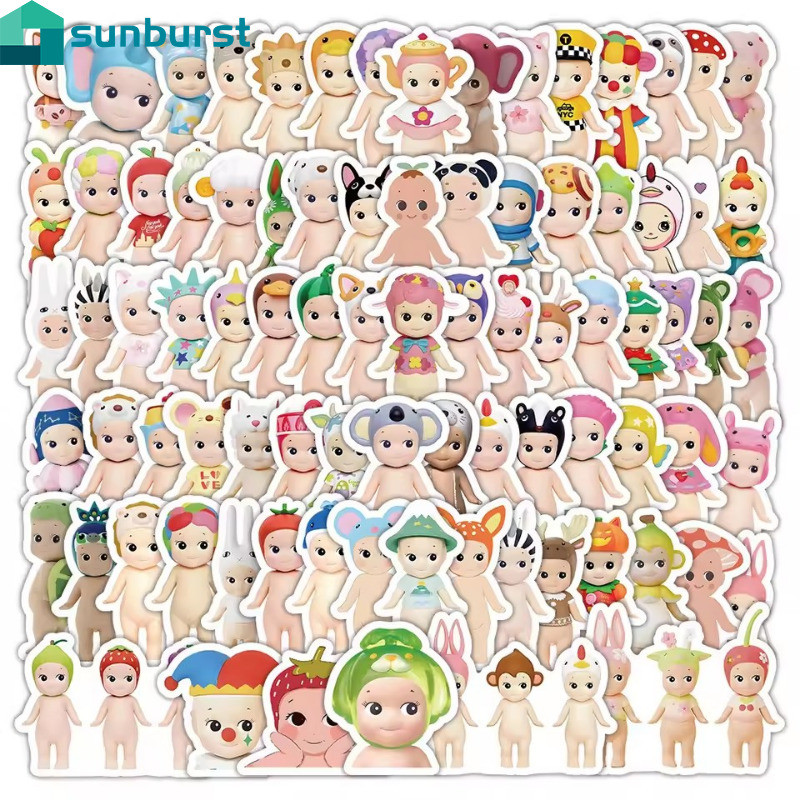 20/100 ชิ้น Sunny Angel ตุ๊กตาชุดสติกเกอร์ - DIY โทรศัพท์แล็ปท็อปสติกเกอร์กระเป๋าเดินทาง - การ์ตูน G