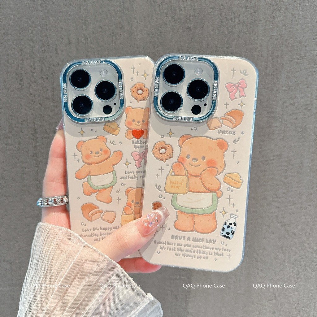 เข้ากันได้กับ iPhone 13 iPhone 14 Pro Max iPhone 15 iPhone 11 Pro Max เคสโทรศัพท์การ์ตูนเคสโทรศัพท์นุ่ม DLBKW035&36