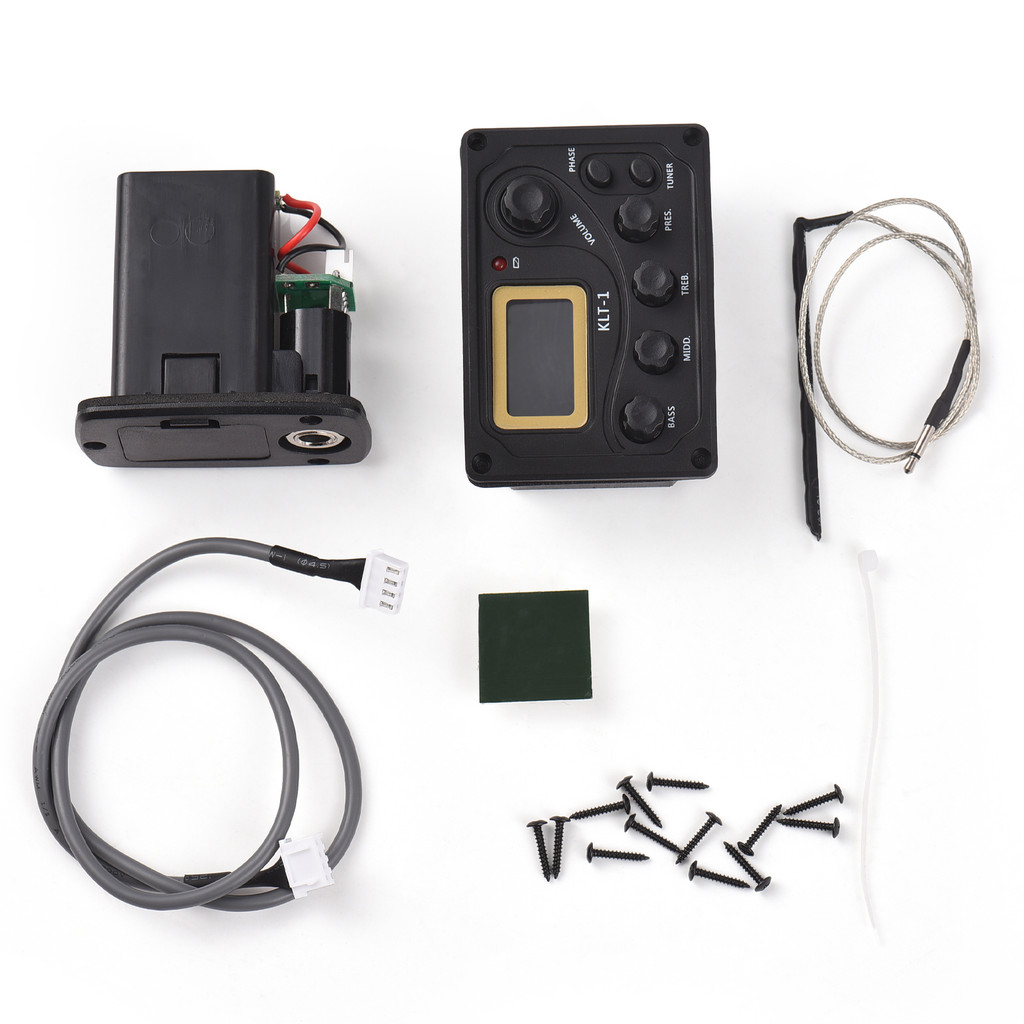 กีต้าร์โปร่ง Pickup พื้นบ้านกีตาร์คลาสสิก Pickup Equalizer BASS/MIDDLE/TREBLE Pickup VOLUME/Pres/Tuner/Phase สําหรับกีตาร์ไม้เครื่องมืออุปกรณ์เสริม
