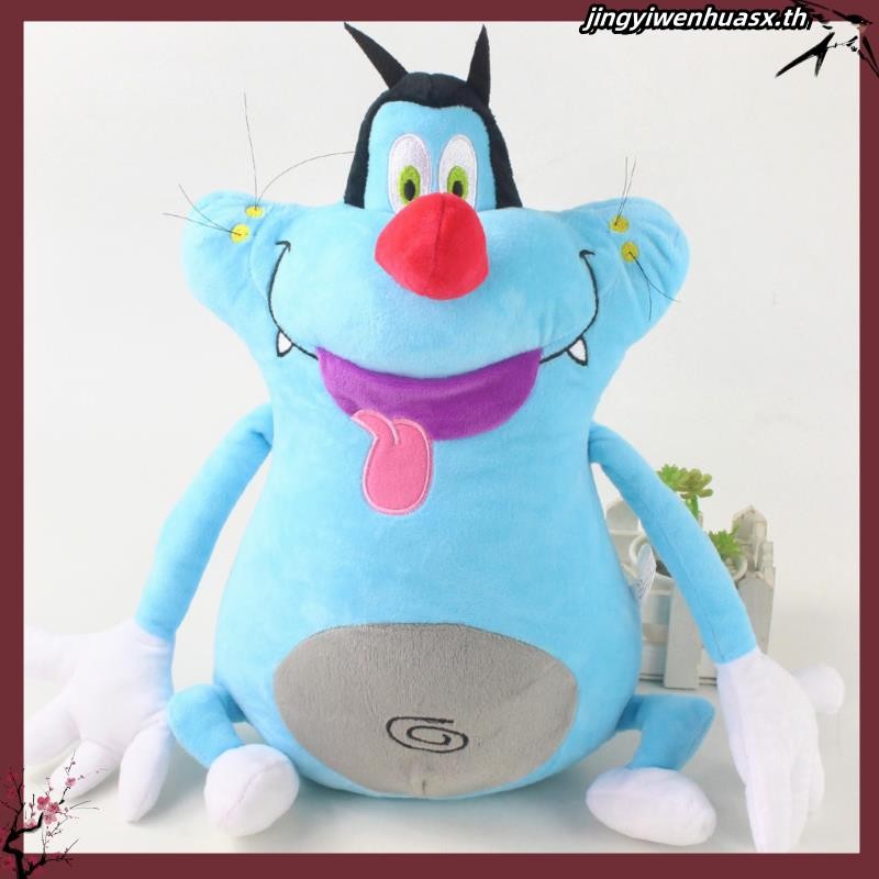 ตุ๊กตานุ่ม รูปการ์ตูน Disney Oggy Et les Cafards Kawaii ขนาด 35 ซม. เหมาะกับของขวัญวันเกิด คริสต์มาส