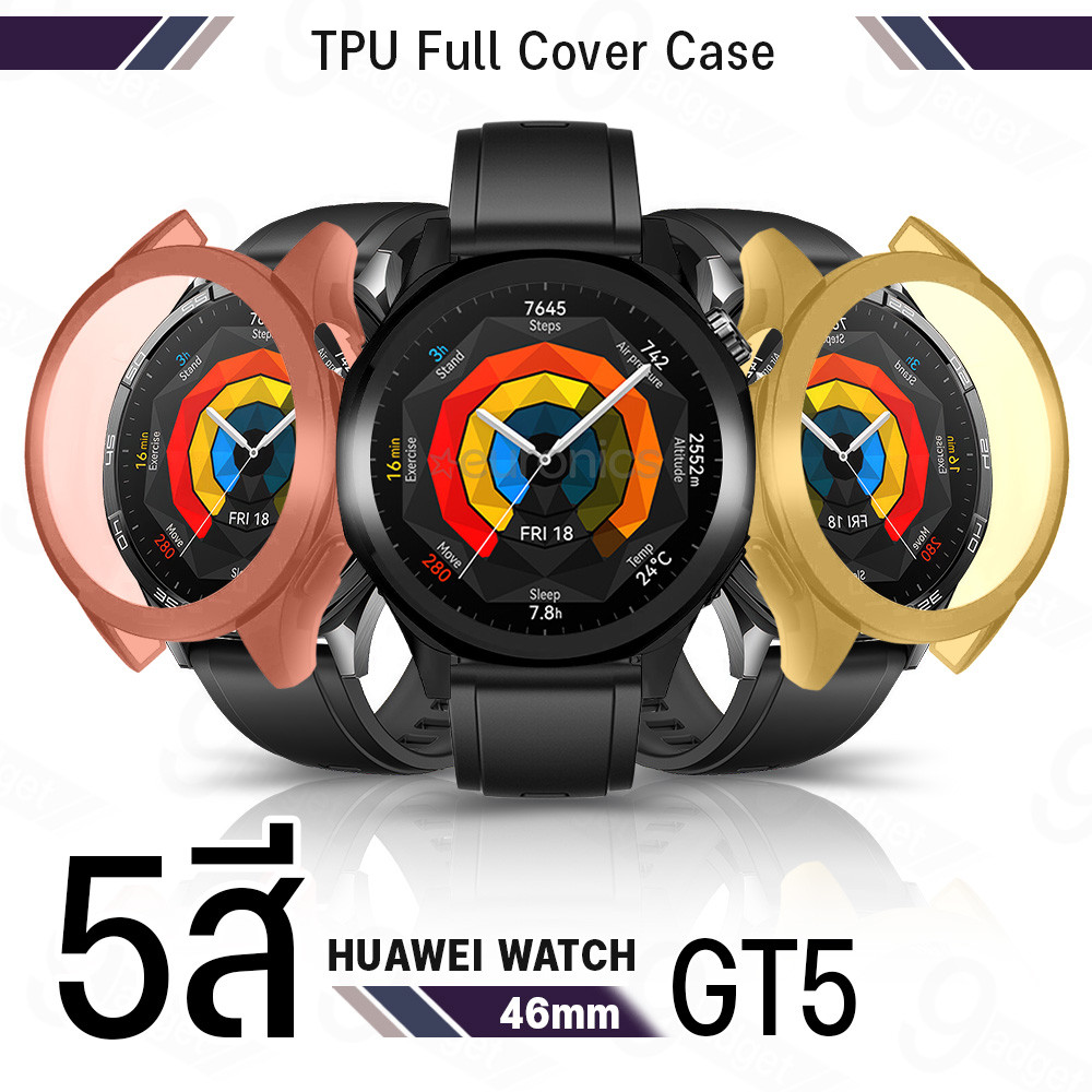 9Gadget - เคส Huawei Watch GT5 46 มม. เคสกันรอย กันกระแทก กระจก สายชาร์จ สายนาฬิกา - TPU Case Cover for GT 5 46mm