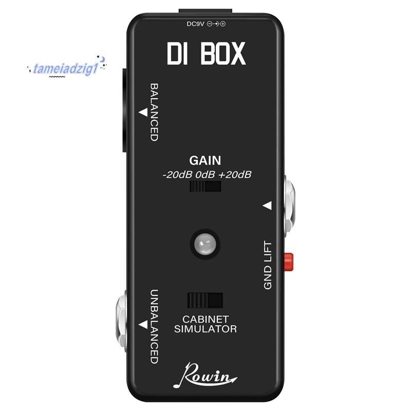 DI BOX LEF-331 Micro-DI พร้อม Cab Sim และ Gain Guitar Effect Pedal True Bypass