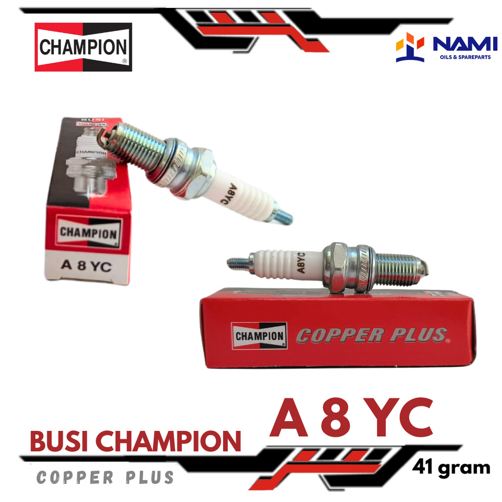 *CHAMPION SPARK PLUG A8YC / A 8 YC * สําหรับ HONDA, YAMAHA, SUZUKI Motorcycles - ของแท้