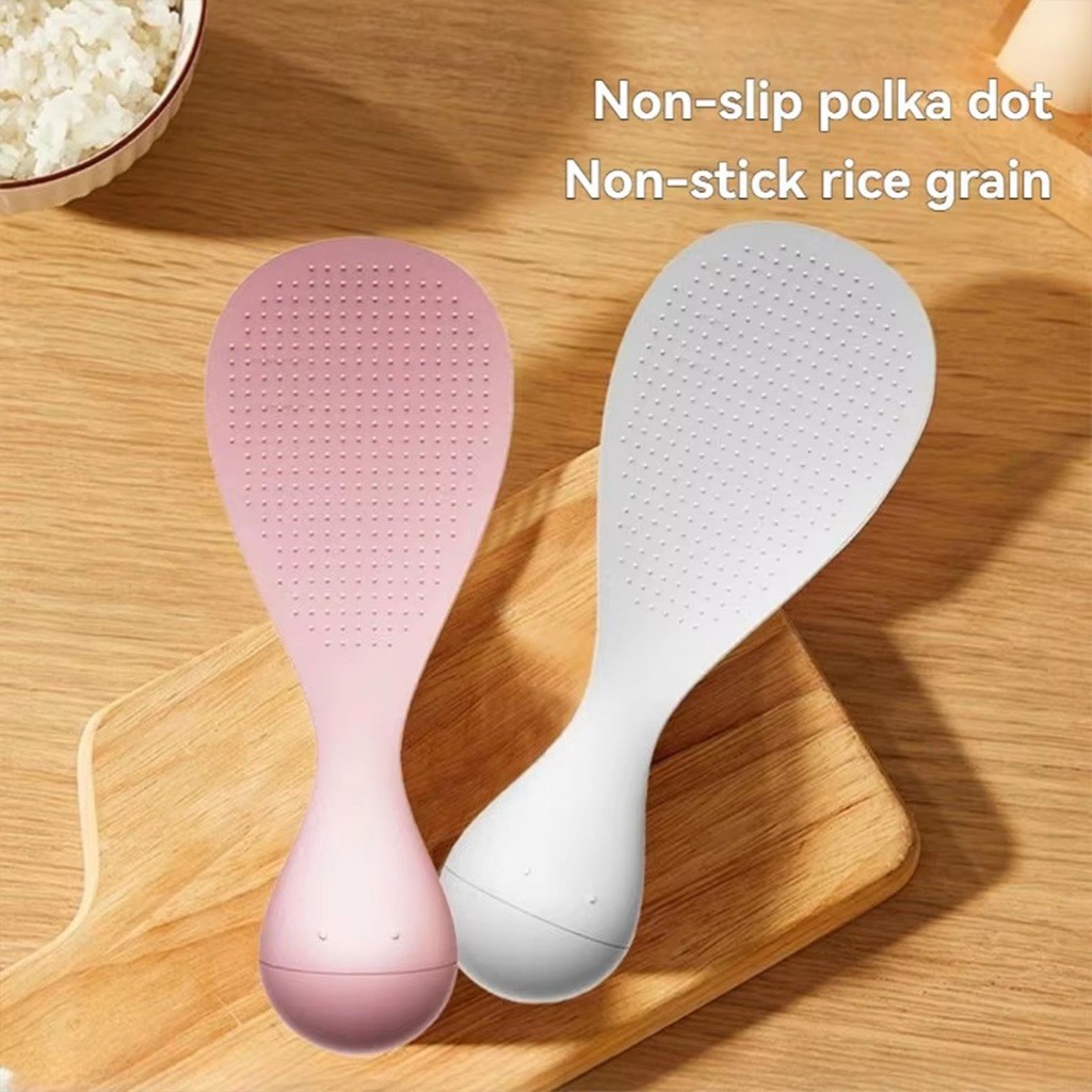 ทัพพีตักข้าวไม่ติด ช้อนล้มลุกพลาสติก ทนความร้อนได้ดี ล้มลุก ตั้งเองได้ - รูปที่ 7