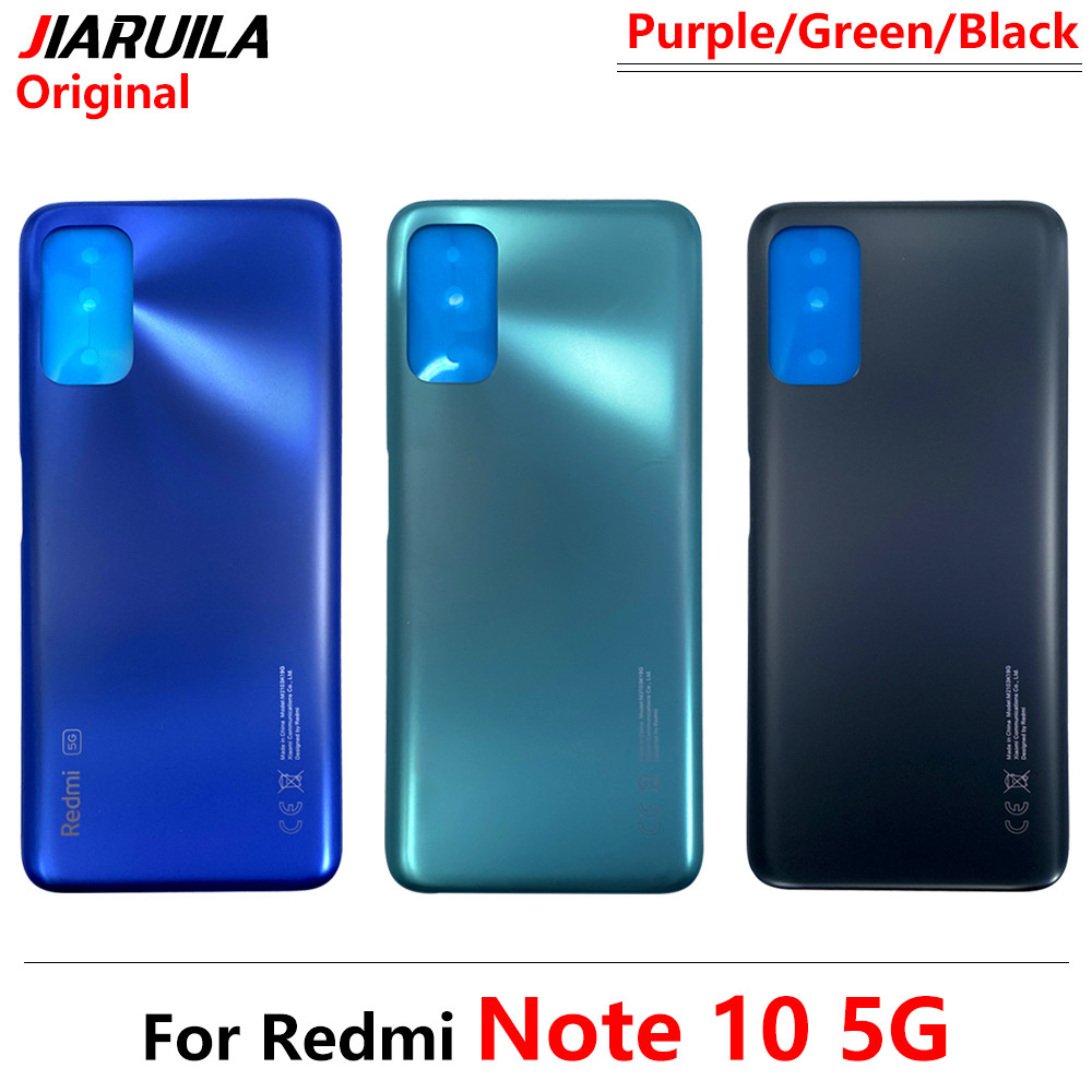 100% ของแท้ สำหรับ Redmi Note 10 5G ฝาครอบกระจกด้านหลัง เปลี่ยนกระจกด้านหลัง ฝาครอบแบตเตอรี่พร้อมกาว