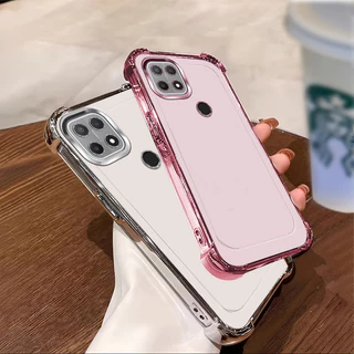 สําหรับ OPPO A15 A15S A35 เคสโทรศัพท์ TPU 2025 กันกระแทกการออกแบบใหม่ขั้นสูงโปร่งใสเคสโทรศัพท์ SZ12