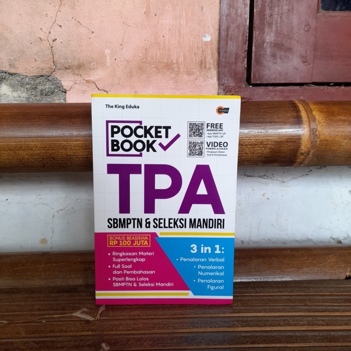 หนังสือต้นฉบับ Pocket Book TPA SBMPTN & การคัดเลือกอิสระ 3 In The King Eduka