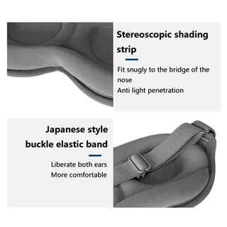 KIPRUN 3D Eye Mask สําหรับนอนหลับ,หน่วยความจําโฟม Sleep Eye Mask, 100% Light Blocking Sleep Mask, Ergonomic Zero Eye Pressure Blindfold Eyepatch, Ultra Delicate Soft Skin Friendly Ey