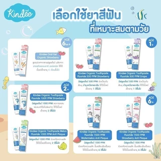 Kindee ยาสีฟันเด็กออร์แกนิค กลืนได้ food grade