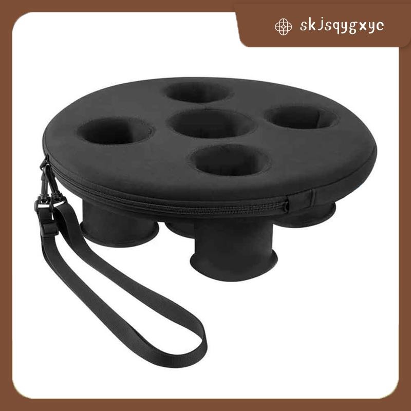 skjsqygxycFloating Pool Cup Holder Pool Drink Float 5 หลุมถาดลอยสําหรับงานปาร์ตี้สระว่ายน้ําชายหาดสป