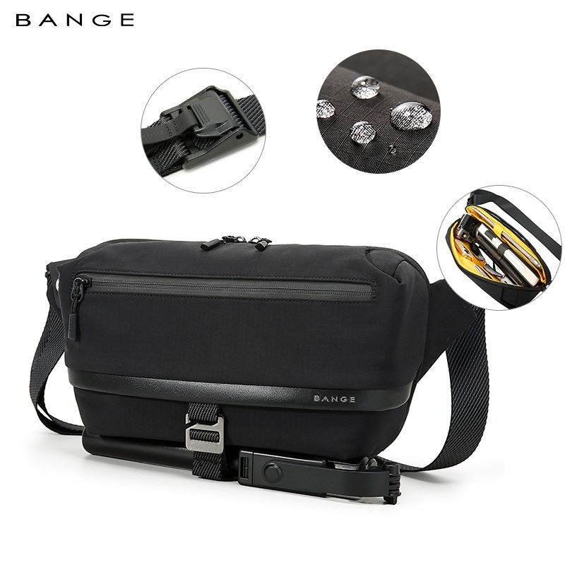 BANGE Men's Oxford Shoulder bag Large Capacity Multifunction Anti Theft Rope Messenger bag