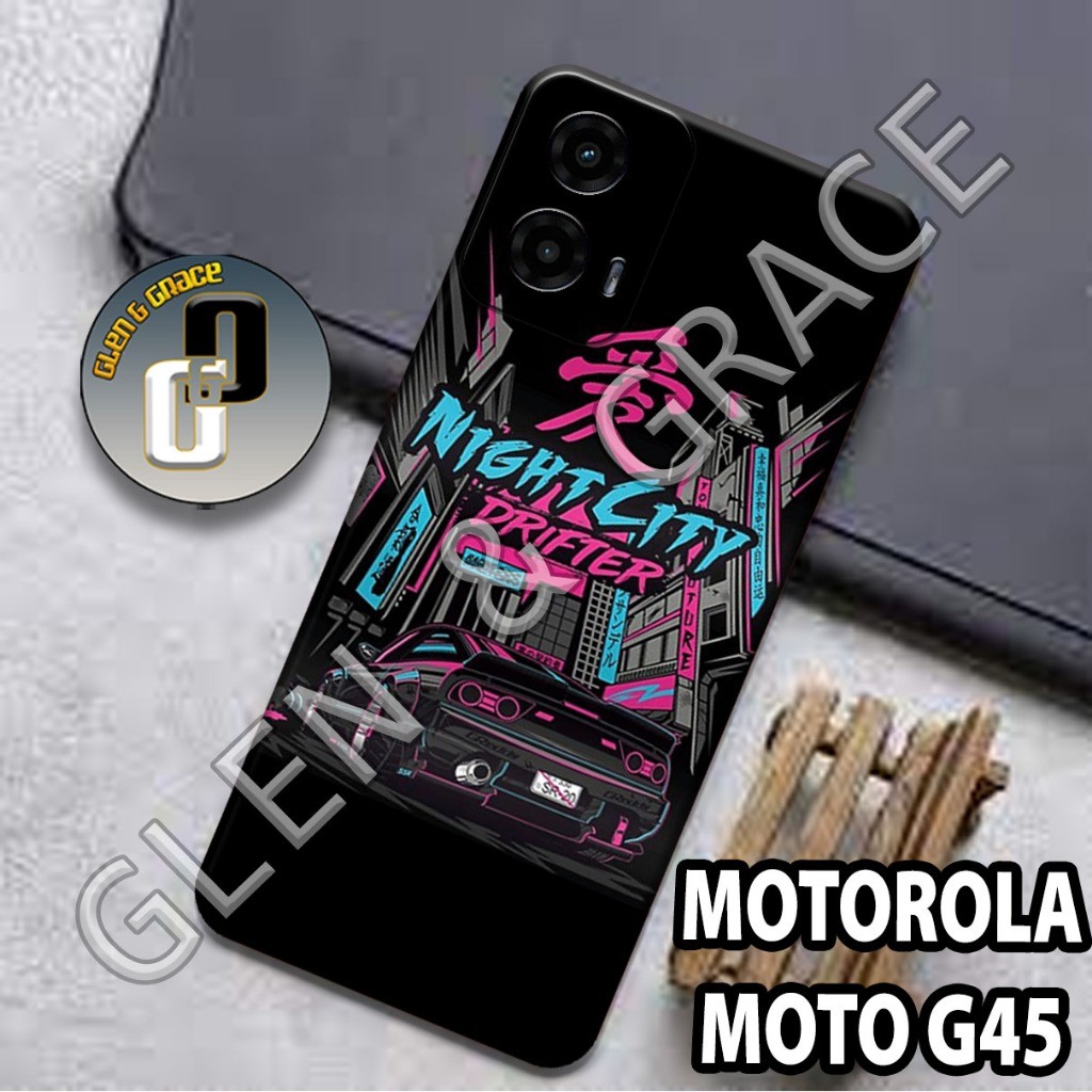 HP G48 - MOTOROLA MOTO G45 Softcase - วัสดุยางยืดหยุ่น - CAR Motif - ซิลิโคนยืดหยุ่น - MOTOROLA MOTO