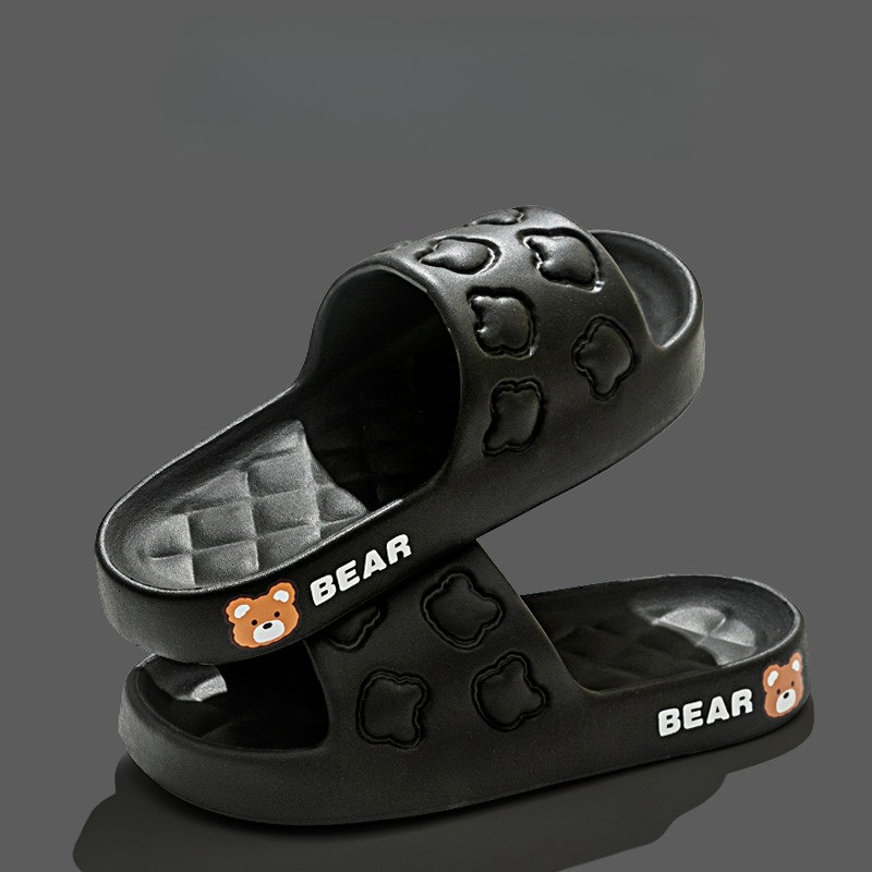 🩴ST003🩴รองเท้าแตะ น้องหมีน่ารัก พื้นนุ่มพิเศษ เหมาะสำหรับใส่ในบ้าน และห้องน้ำ สไตล์เรียบง่าย