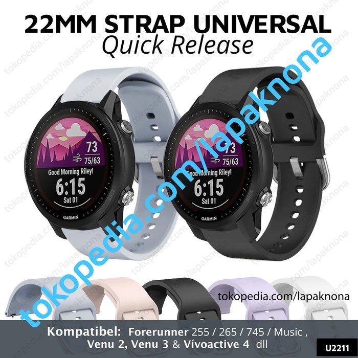 22 มม.นาฬิกา Huawei 4 3 PRO GT5 GT4 GT3 2 46 มม.GT SE 2e Runner / Venu 3 2 Forerunner 255 265 Music 