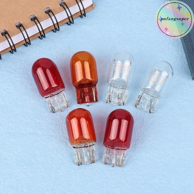 Pufangsuper T20 7440 7443 WY21W W21W หลอดฮาโลเจน 7443 W21/5W T20 Super Bright สํารองย้อนกลับสําหรับร