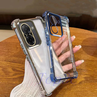 เคส Poco C71/C75/C65/C61/F7Pro/F7Ultra/F6 Pro/F5 Pro/X6Pro/X7Pro สี่มุมป้องกันการตกเคสโทรศัพท์โปร่งใส SJDK