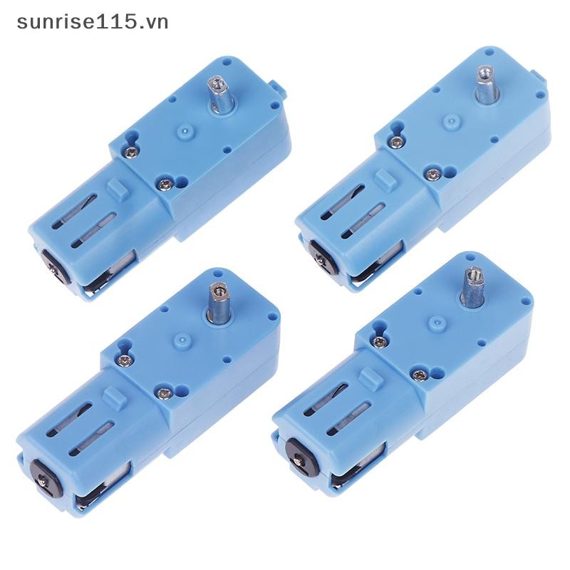 SRVN DC 3V-6V 1:1 Blue Gear Motor All Metal/Half Metal Single Shaft Gear Motor รถอัจฉริยะลดความเร็ว 