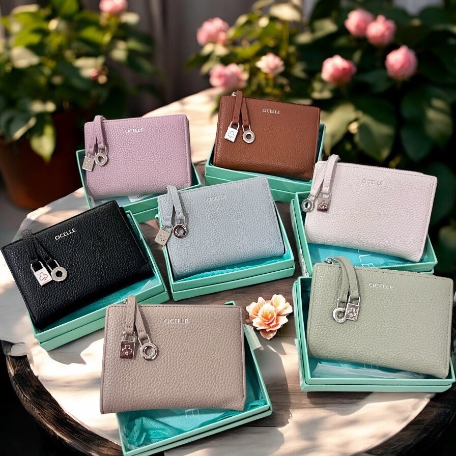 กระเป๋าตังค์ใบสั้นเรียบหรู LUCKY WALLET แบรนด์ CICELLE (ซีเซล) Y001