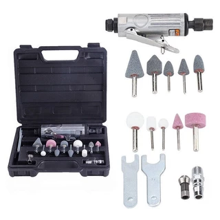 16 Pcs เครื่องเจียรลม เครื่องขัด 1/4 ''คอมเพรสเซอร์ 90psi เครื่องเจียรสว่านชุดหินแล
