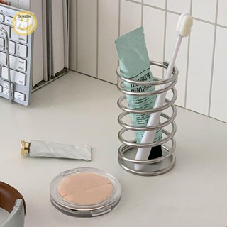 ScoutJie สแตนเลสผู้ถือแปรงสีฟันแปรงแต่งหน้าชั้นเก็บแจกัน Hom…