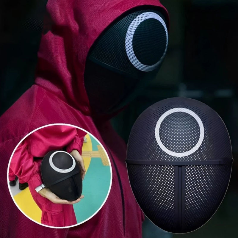 Voltoy พร้อมส่ง หน้ากากแฟนซีSquid Game หน้ากากผู้คุม สามเหลี่ยม , สี่เหลี่ยม ,วงกลม,บอส และโกโกวา ใส่ได้ทั้งเด็ก/ผู้ใหญ่