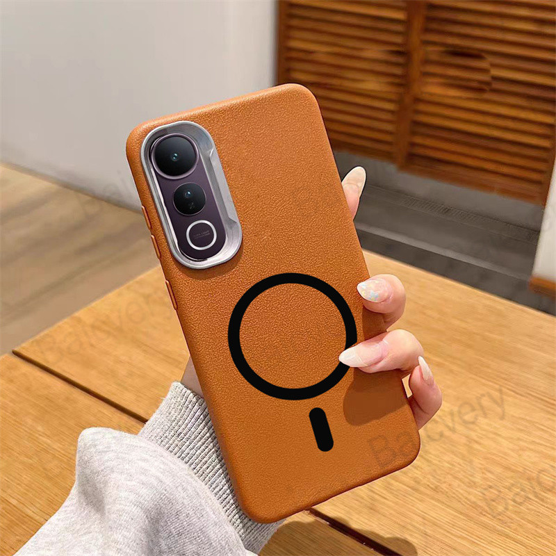 สําหรับ VIVO V50 5G V2427 Lite แฟชั่นหนัง PU นุ่มพร้อมสติกเกอร์แม่เหล็ก