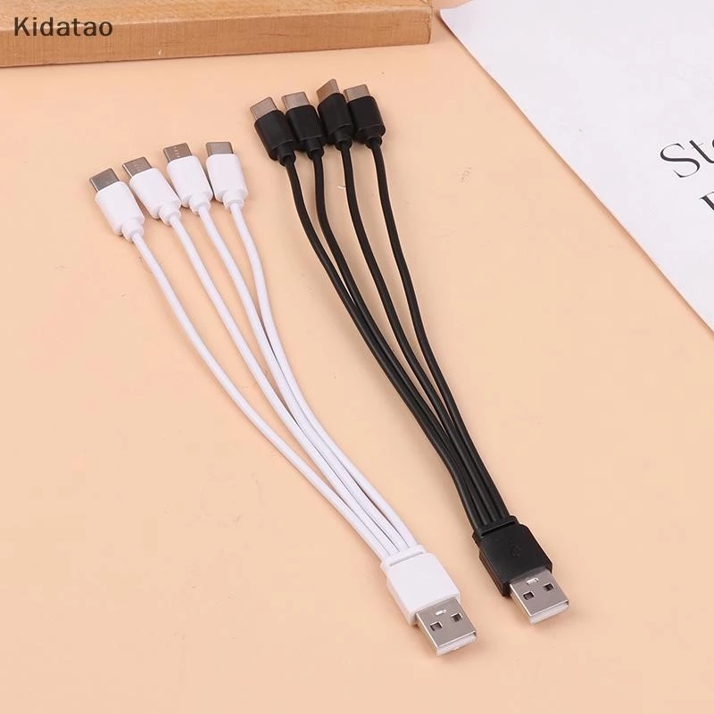 Kidatao 20 ซม.4 In 1 USB C สายชาร์จ 4 พอร์ต USB Splitter สายชาร์จ Type C Connector สําหรับโทรศัพท์มือถือสมาร์ทโฟนแท็บเล็ตใหม่ thumbnail 4