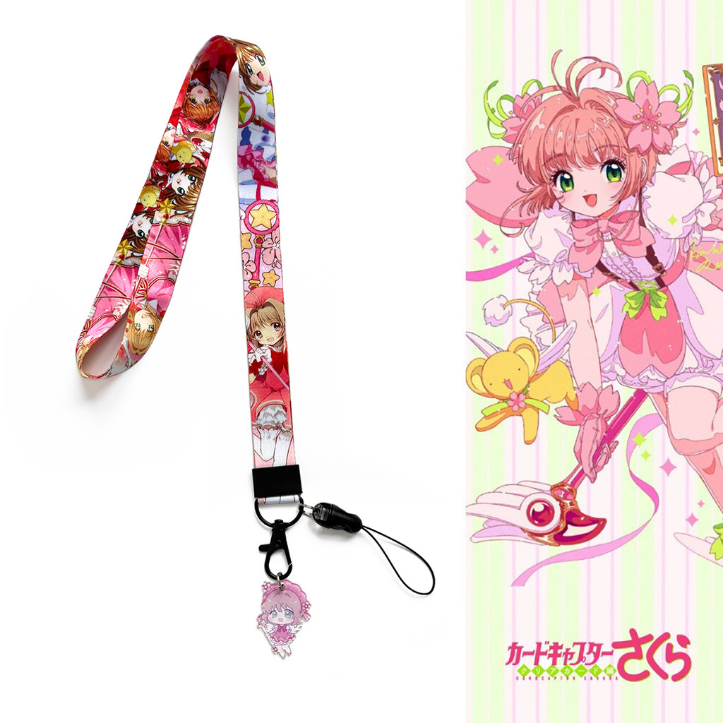 Y&P| สายคล้องคอ Card Captor อนิเมะญี่ปุ่น สายคล้องไนลอน เชือกเส้นเล็ก สําหรับ โทรศัพท์มือถือ บัตรนักเรียน