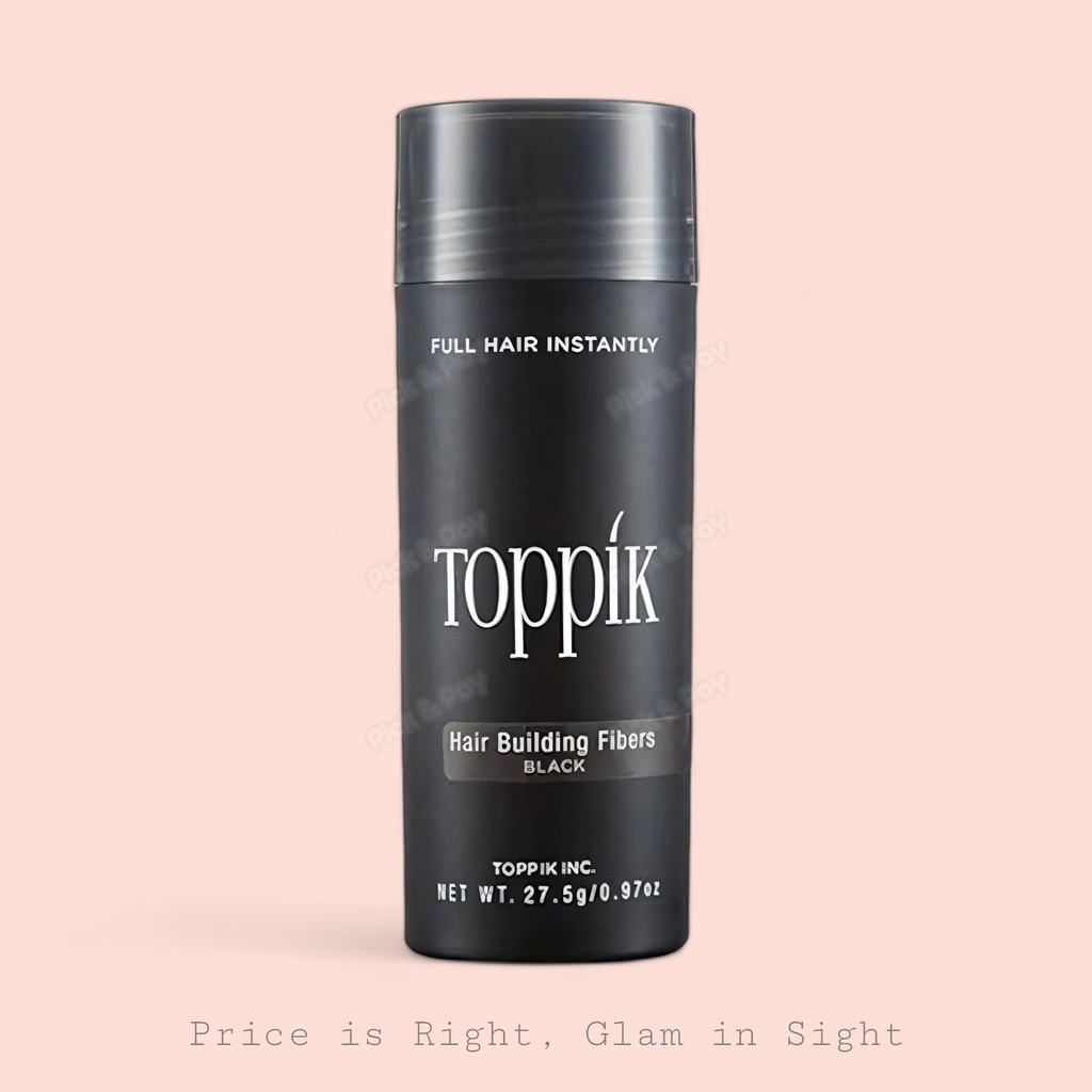 TOPPIK ผงไฟเบอร์ใส่ผม เพิ่มผมหนา ปิดผมบาง หัวล้าน ขนาด 27.5 g.