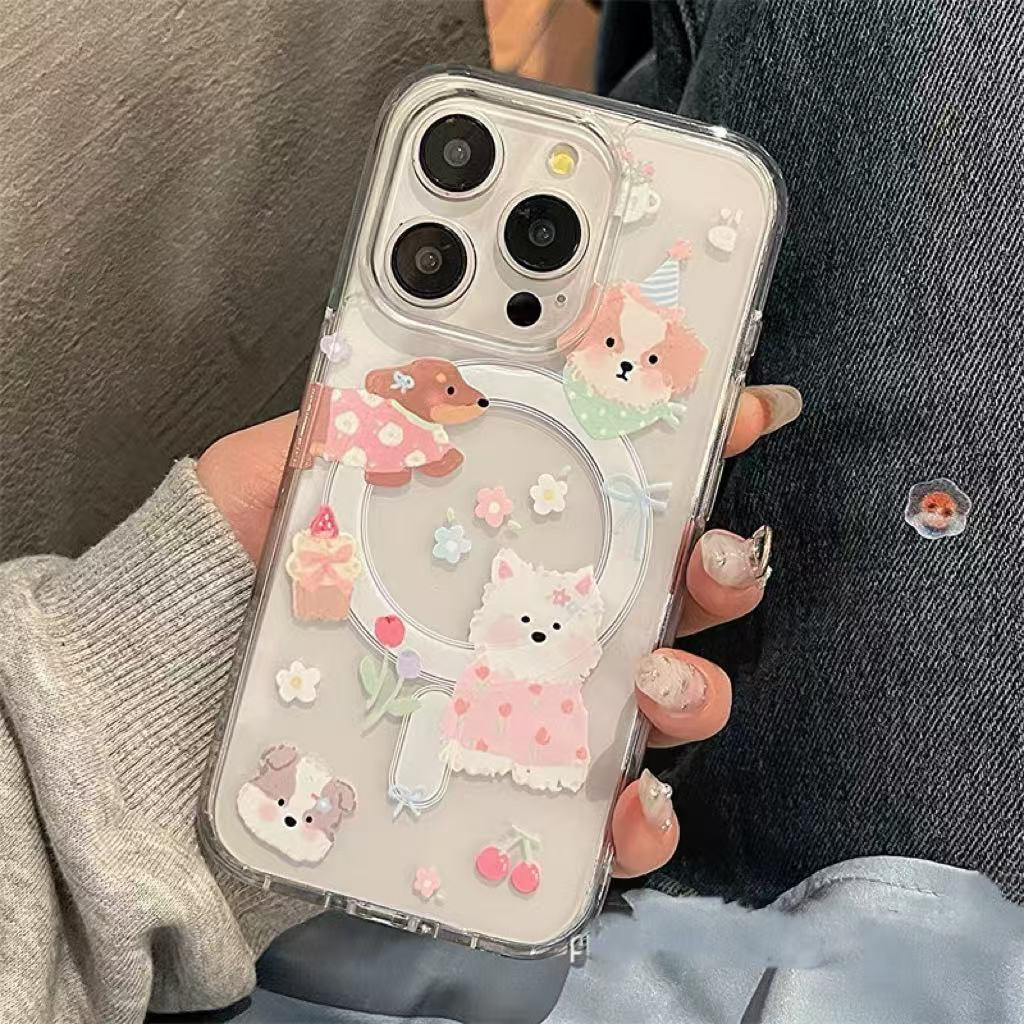 Dog Magnetic Phone Case 11 12 Promax 13 14 plus 15 15 Pro 16 West Highland