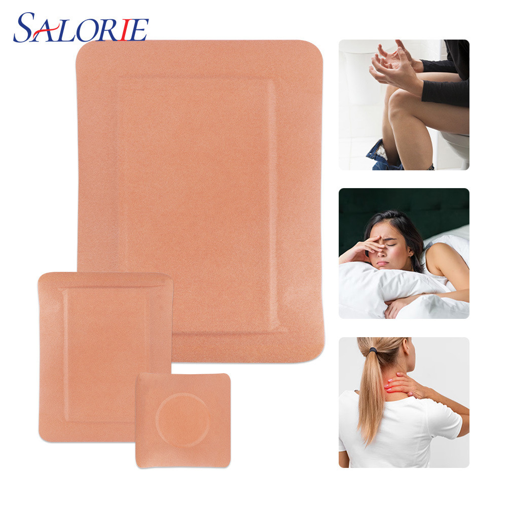 10pcs Self-Adhesive Castor Oil Pack Wrap ผ้าฝ้ายอินทรีย์ Castor น้ํามัน Pack Wrap Patch ใช้สําหรับเอวกลับคอแขน