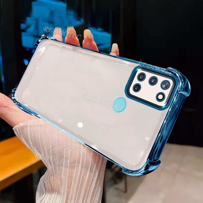 เคสrealme C17 / Realme 7i 2024 ดีไซน์ใหม่สี่มุมกันกระแทกปลอกใสRealme C17 Realme7iบางนุ่มโทรศัพท์ฝาหล